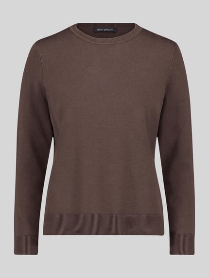 Betty Barclay Pullover mit Label-Detail Modell 'LT NOVEMBER' Dunkelbraun 2
