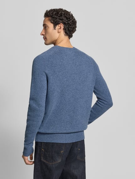 Tommy Hilfiger Regular Fit Pullover aus Lammwoll-Mix Jeansblau 5