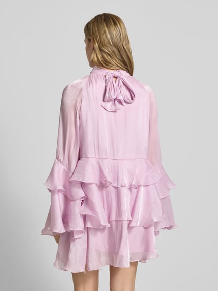 Gina Tricot Minikleid im Stufen-Look Modell 'Flowy frill' Flieder 5