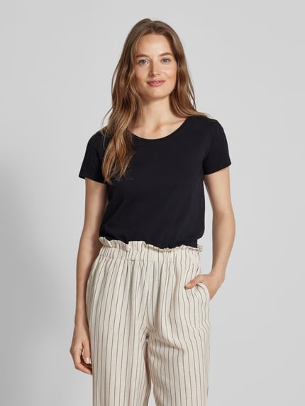 MOS MOSH T-shirt met boothals, model 'Arden' BLACK - 4