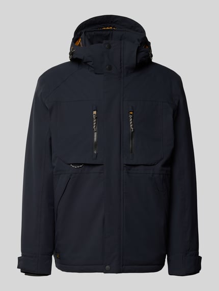 camel active Parka o kroju regular fit z kieszeniami zapinanymi na zamek błyskawiczny model 'TEXXXACTIVE' Granatowy 2