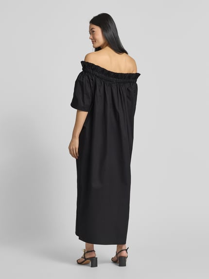 Cph Muse Sukienka midi z listwą guzikową model ‘SHIRLEY-DRESS’ Czarny 5