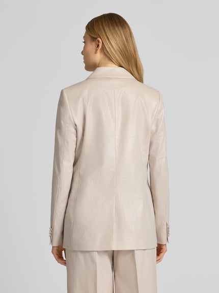 Christian Berg Cocktail regular fit blazer van linnenmix Beige gemêleerd - 5