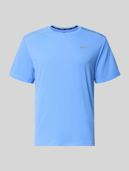 T-Shirt mit Rundhalsausschnitt und Logo Shop The Look MANNEQUINE