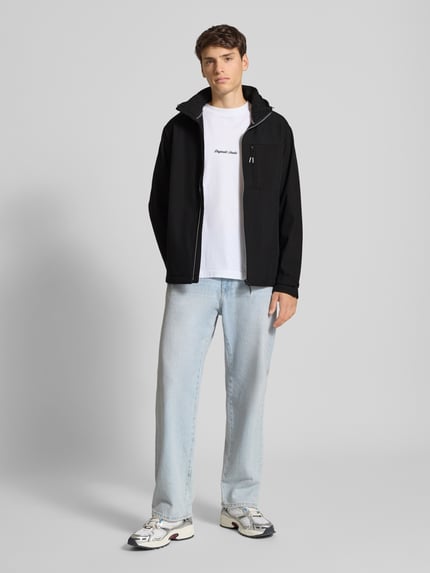 JACK & JONES Softshell-Jacke mit Brusttasche und Ärmelriegeln Black 1