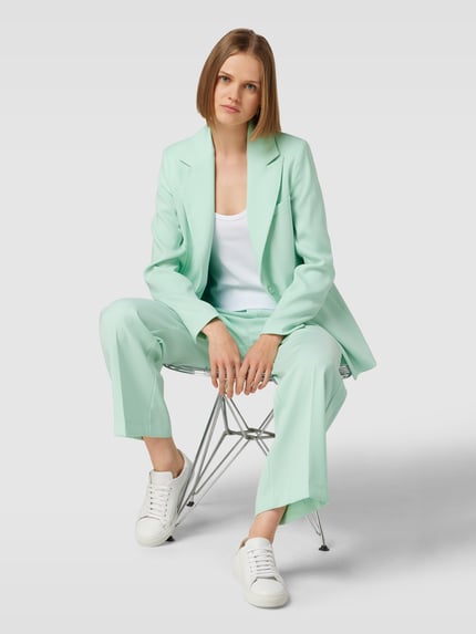 MOS MOSH Blazer met reverskraag, model 'LEIA' Lichtturquoise - 1