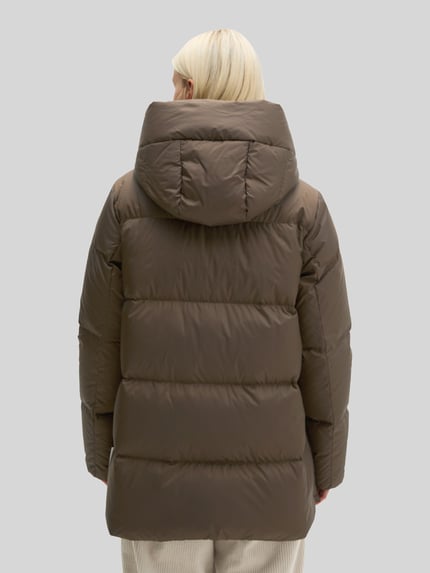 Marc O'Polo Regular Fit Daunenjacke mit Kapuzenkragen Dunkelbraun 5