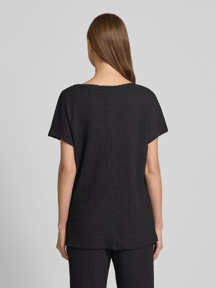 Christian Berg Woman T-Shirt mit geripptem Rundhalsausschnitt Black 5