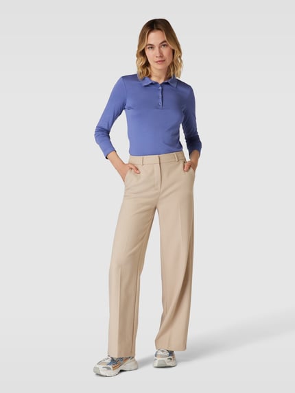 Christian Berg Woman Shirt met lange mouwen met polokraag Rookblauw - 1