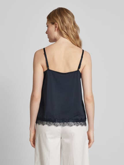 FREE/QUENT Top met kant model 'BICCO' Donkerblauw - 5