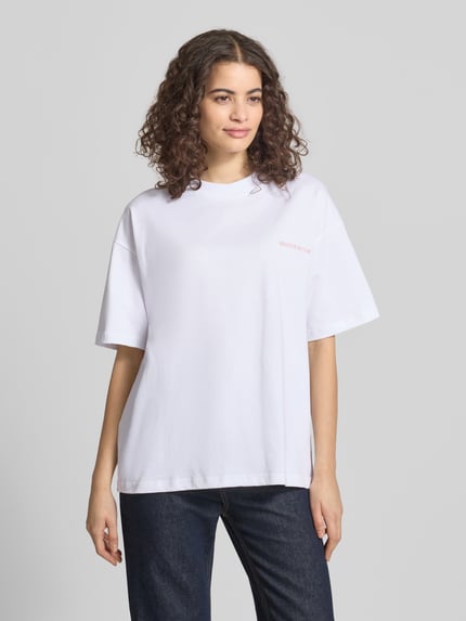 ANOTHER COTTON LAB Relaxed Fit T-Shirt mit Logo-Stitching Weiss 4