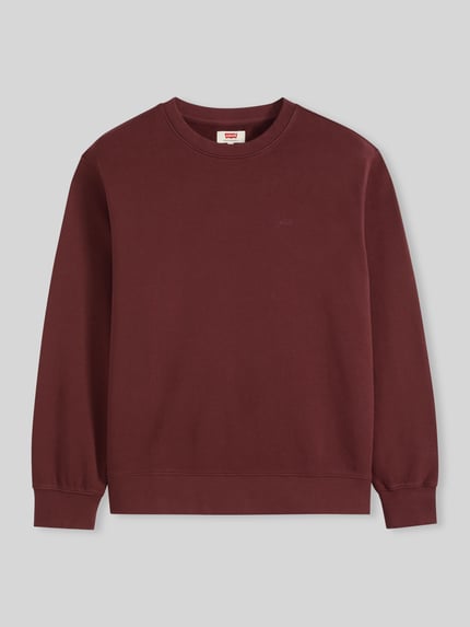 Levi's® Sweter w kroju relaxed fit z czystej bawełny model 'THE ORIGINAL' Bordowy 2