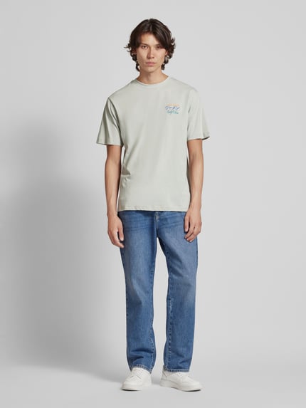 ONLY & SONS T-Shirt mit Rundhalsausschnitt Modell 'KEANE' Hellgrau 1
