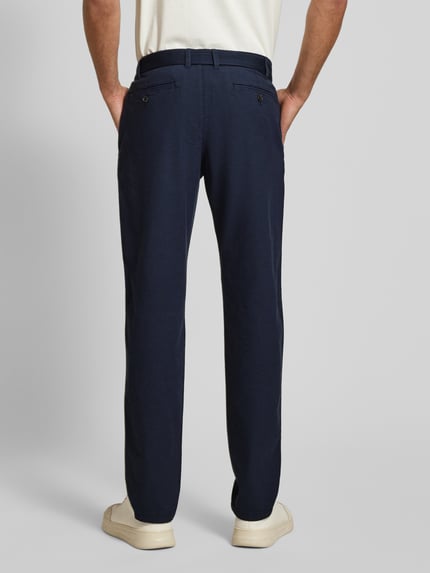 MCNEAL slim fit stoffen broek met Franse steekzakken Marineblauw - 5