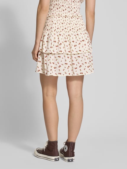 REVIEW Minirok in dubbele-laagjeslook Beige - 5
