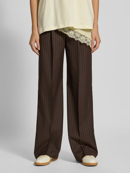 JJXX Wide Fit Hose mit Viskose-Anteil Modell 'Aya Ellis' Schoko Melange 4