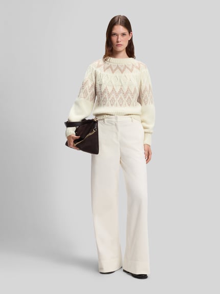 BOSS Orange Pullover mit Ballonärmeln Modell 'C_Fyrata' Offwhite 1