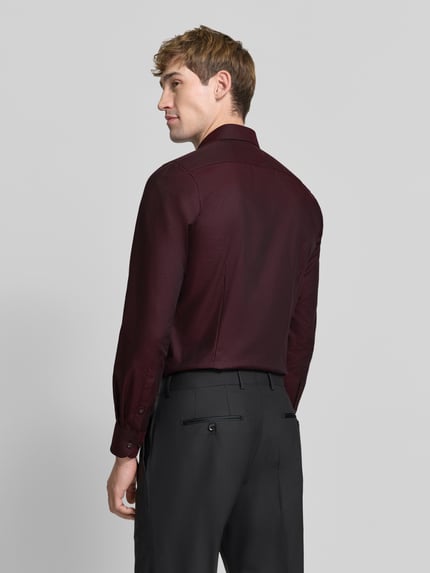 OLYMP Level 5 Super Slim Fit Businesshemd mit Kentkragen Bordeaux 5