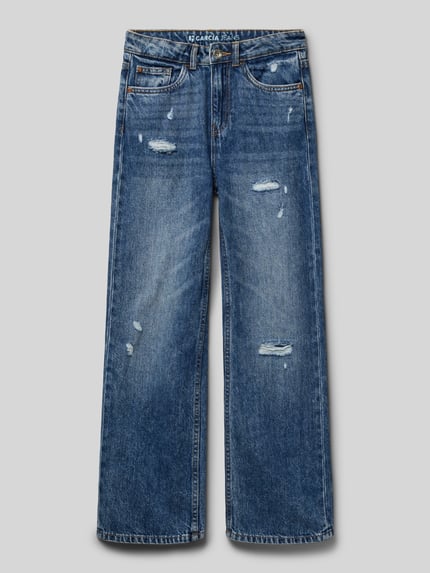Garcia Straight fit jeans in 5-pocketmodel Blauw - 1