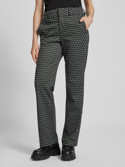 ANGELS Regular Fit Stoffhose mit elastischem Bund Modell 'LARA CHIC' Dunkelgruen 4