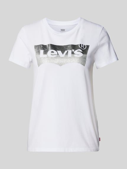 Levi's® T-Shirt mit Label-Print Weiss 2