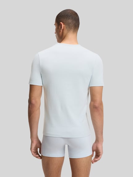 BOSS Slim Fit T-Shirts aus reiner Baumwolle im 3er-Pack Blau 4