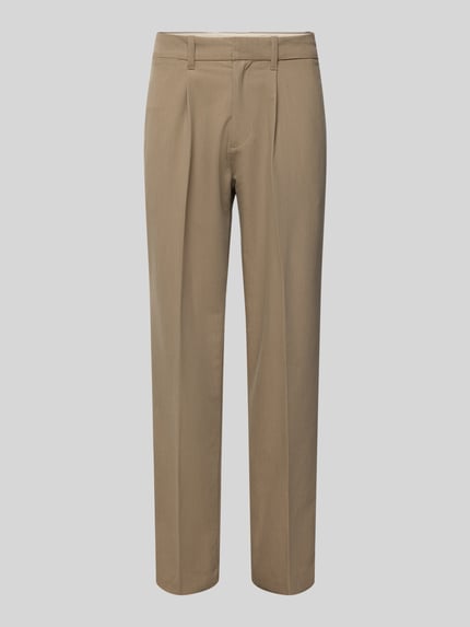 Loose fit stoffen broek met plooi aan de taille model 'KARL' Shop The Look MANNEQUINE
