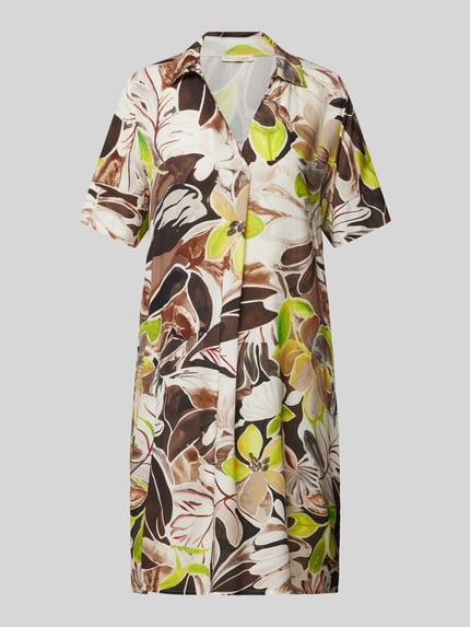 HeartKiss Knielanges Kleid mit V-Ausschnitt Beige 2