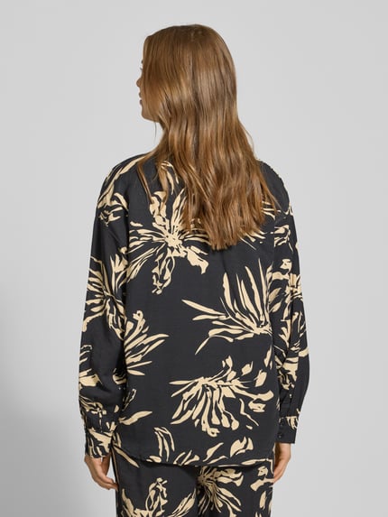 GUIDO MARIA KRETSCHMER WOMAN Blouseshirt met V-hals, model 'Ayana' Zwart - 5