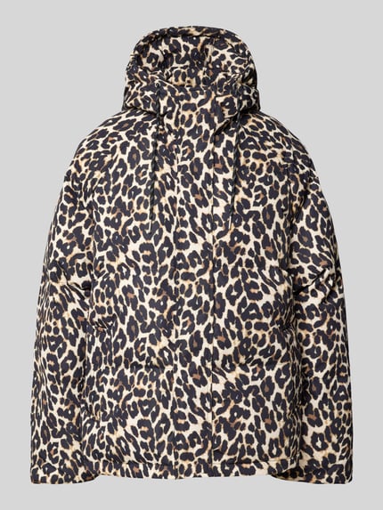 LOLLYS LAUNDRY Gewatteerd jack met capuchon, model 'Shelby' Middenbruin - 2