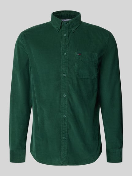 Tommy Jeans Regular Fit Freizeithemd aus reiner Baumwolle Dunkelgruen 2