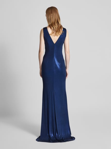 TROYDEN COLLECTION Avondjurk met plooien Marineblauw - 5