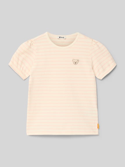 Steiff Regular Fit T-shirt met logo-stiksel Roze - 1