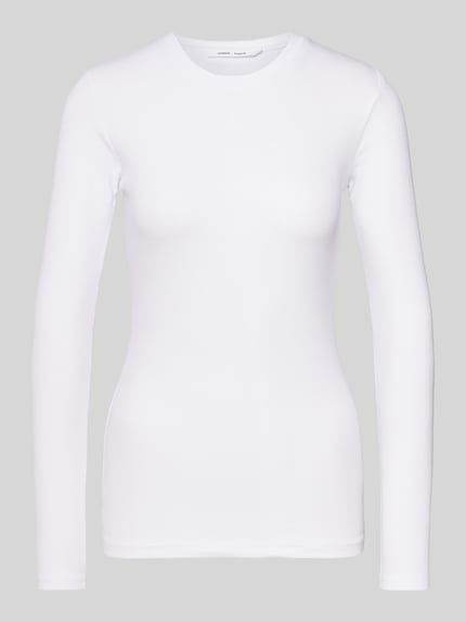 Samsøe Samsøe Longsleeve mit Rundhalsausschnitt Modell 'ALEXA' Weiss 2
