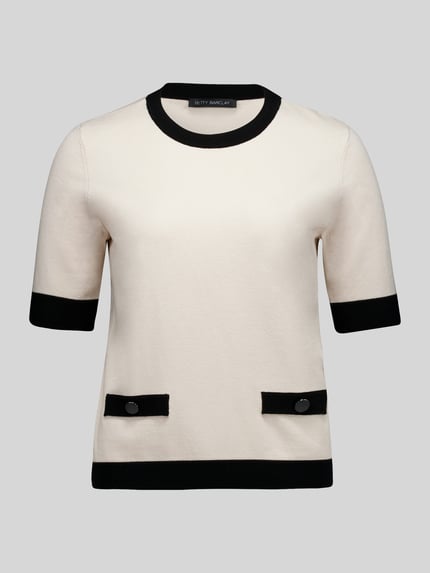 Betty Barclay Slim Fit Pullover aus Viskose-Mix Beige 2