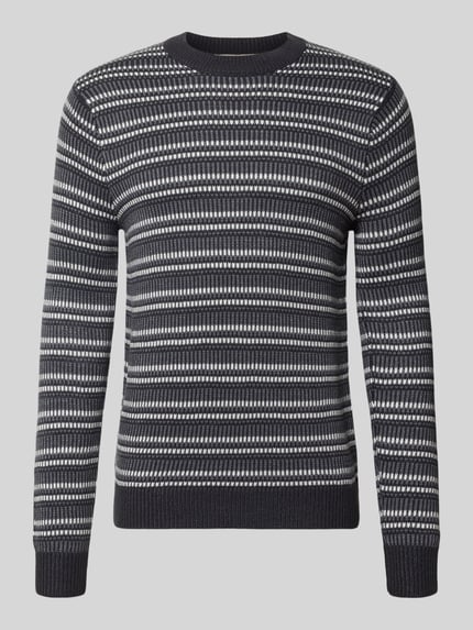 ONLY & SONS Regular Fit Strickpullover aus Baumwoll-Mix Marine 1