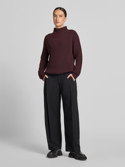 Marc O'Polo Regular Fit Pullover aus reiner Baumwolle Bordeaux 1