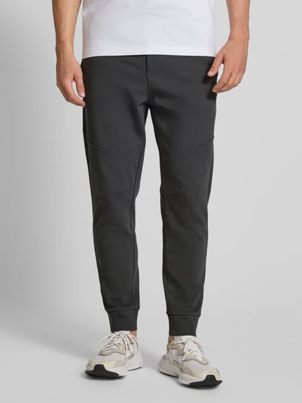 BOSS Green Regular fit joggingbroek van katoenmix  Donkergrijs - 4