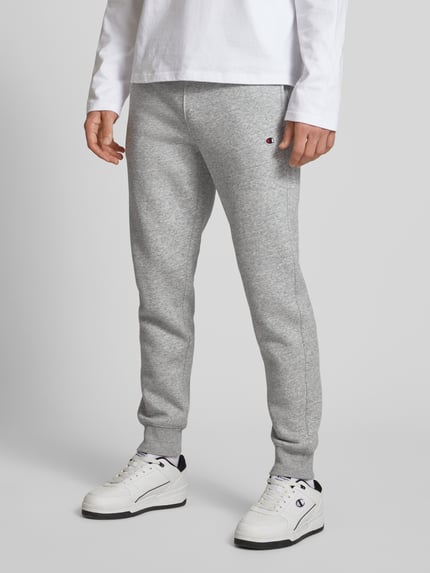 Champion Regular fit sweatpants met logostitching Middengrijs gemêleerd - 4