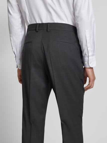 BOSS Regular Fit Anzughose mit Bügelfalten Modell 'Genius' Anthrazit 3
