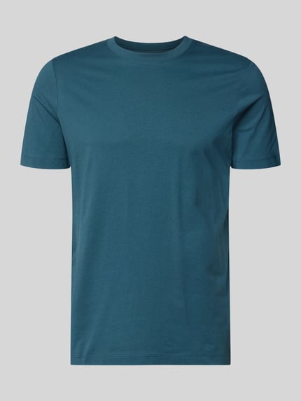 Produktfoto, Regular Fit T-Shirt aus reiner Baumwolle von s.Oliver RED LABEL in Optik: Unifarben, Label-Schriftzug, Ärmelform: Kurzarm, Rundhals-Ausschnitt, Jersey Materialverarbeitung