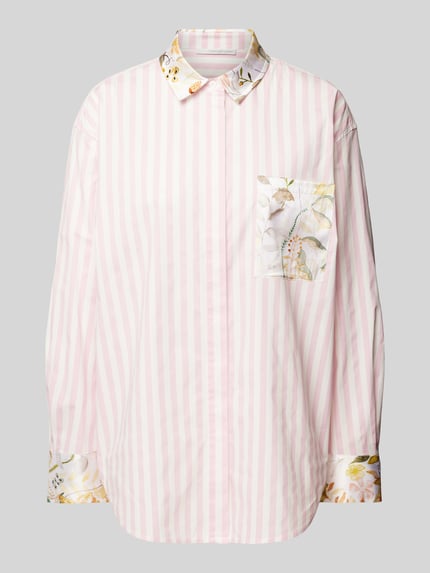 HERZENS Overhemdblouse met borstzak Felroze - 2