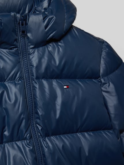 Tommy Hilfiger Teens Regular fit donsjack met doorgestikte naden Marineblauw - 2