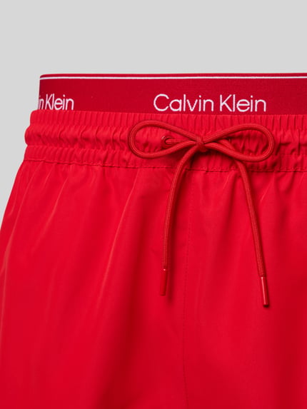Produktfoto, Regular Fit Shorts mit integriertem slip von Calvin Klein Underwear in rood met elastische band, tunnelkoord en gestikt logo