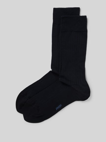 JOOP! COLLECTION Sokken met structuurmotief, model 'MEN PREMIUM ESSENTIAL' Marineblauw - 1