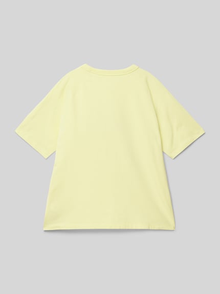 Calvin Klein Jeans T-shirt met labeldetail, model 'OTTOMAN' Lichtgeel - 3