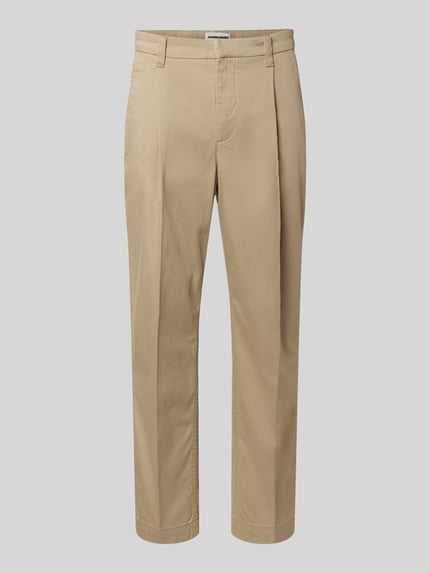 Regular Fit Chino aus Baumwoll-Mix Modell 'TAAMIR PLEATED' Shop The Look MANNEQUINE