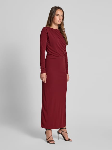 GUIDO MARIA KRETSCHMER WOMAN Maxikleid mit Falten-Detail Modell 'Helen' Bordeaux 1