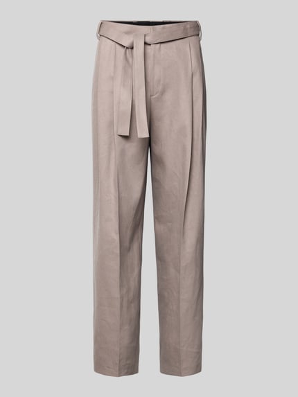HUGO Regular Fit Weite Hose aus Hanf-Lyocell-Mix Modell 'FEDIX244F1X' Hellbraun 2
