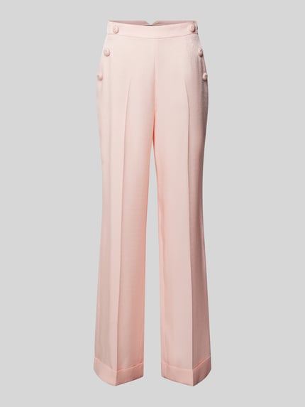 Marc Cain Loose fit bandplooibroek met effectgaren Abrikoos - 2